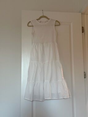 Petal & Pup White Tiered Midi Dress
